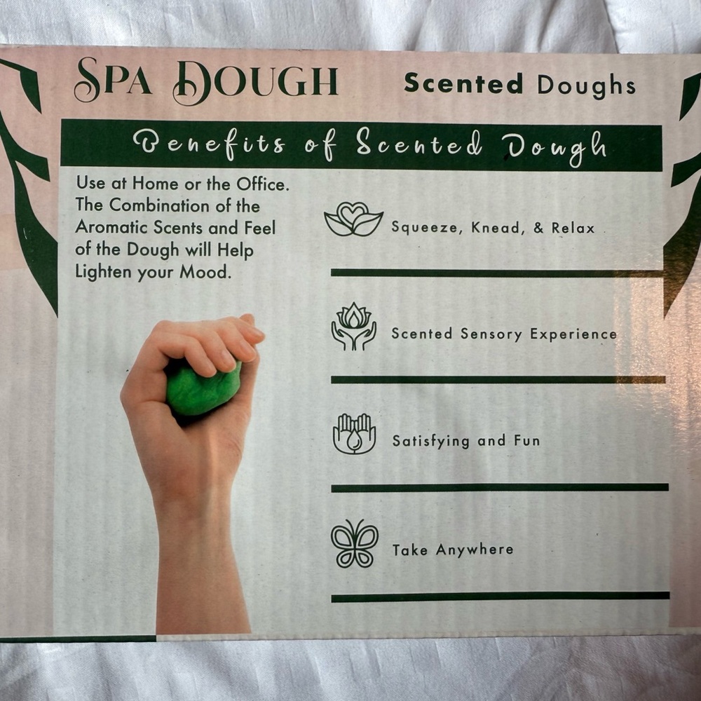 NEW Spa Dough Scented Dough Set 6 Pack/therapeutic/ sensory/ lavender/rose/lemon